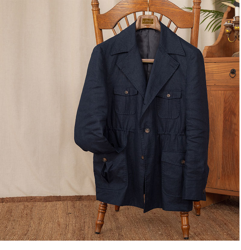 Retro-Casual-Leinenjacke für Herren