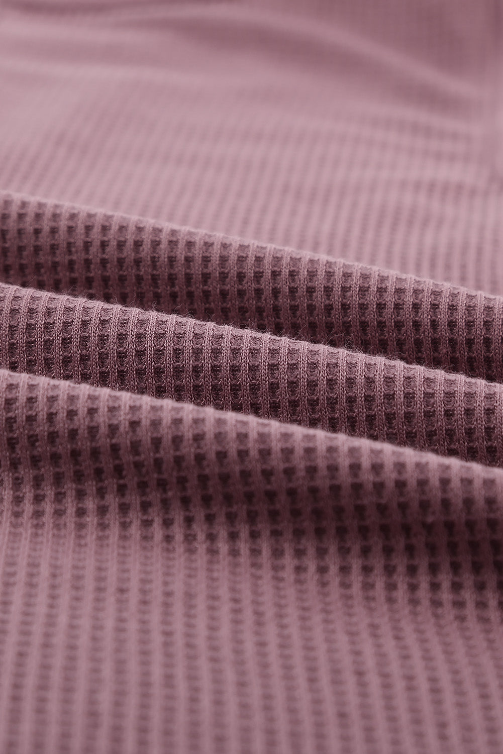 Rostrotes, feurig rotes Tanktop mit Rundhalsausschnitt und Waffelmuster