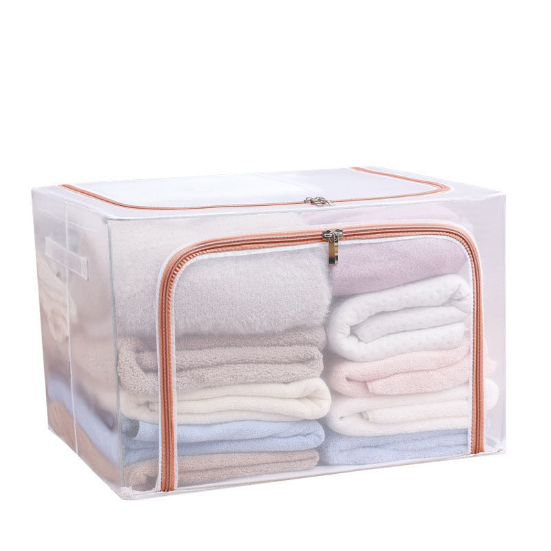 Aufbewahrungsbox aus Nylonnetz, Stahlrahmen, atmungsaktiv, zusammenklappbare Aufbewahrungsbox für Kleidung, große Aufbewahrungsbox für Decken und Umzüge, wasserdicht
