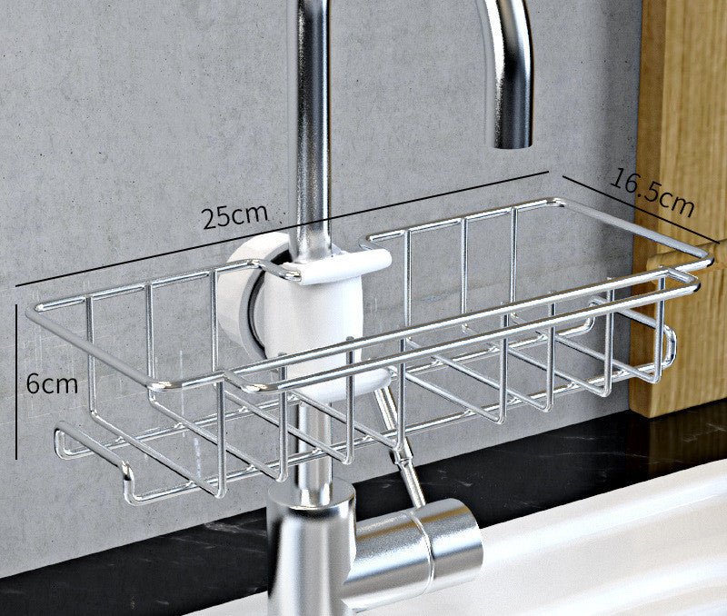 Edelstahl Spüle Lagerung Rack Küche Bad Einstellbare Wasserhahn Seife Dish Drainer Regal Küche Organizer
