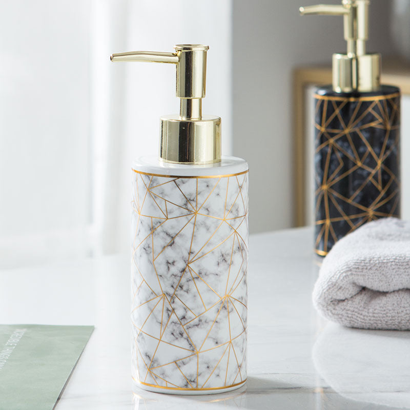 Marmor Keramik Lotion Shampoo Flasche Badezimmer Zubehör