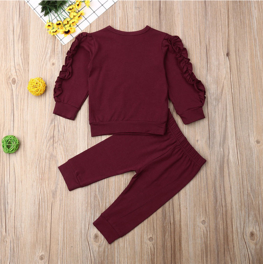 Adorable Fall Staple: Cozy and Cute Ruffle Jumper Outfit for Your Little One