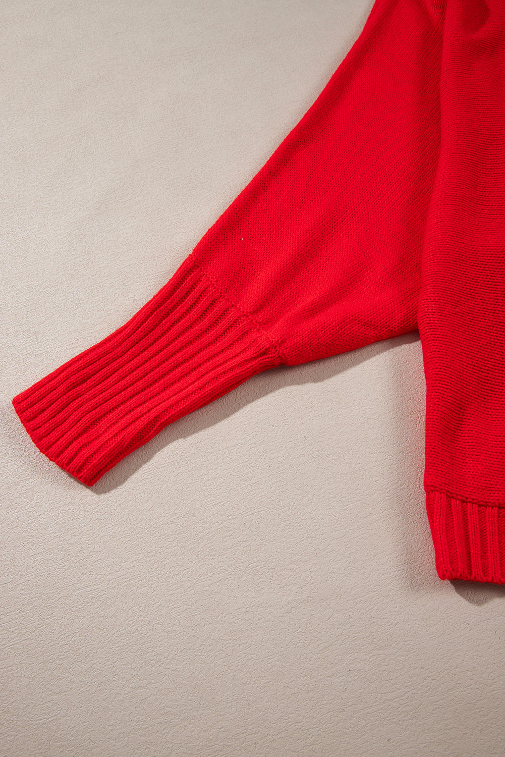 Racing Red Valentine Love Letter bestickter Pullover mit Stehkragen