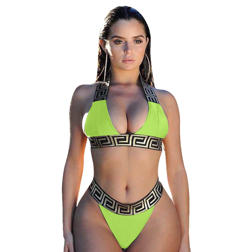 Bedruckter Bikini, zweiteilig, einteilig
