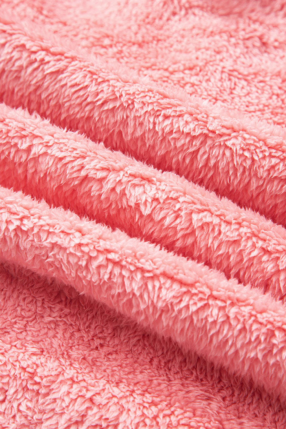 Gossamer Pink Varsity Striped Banding Patchwork Winter Plush Vest