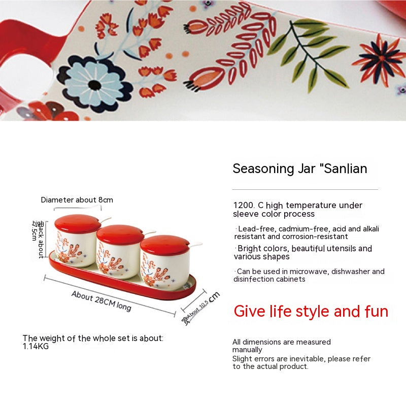 Home American Tableware Hand Drawn Creative Floral Style