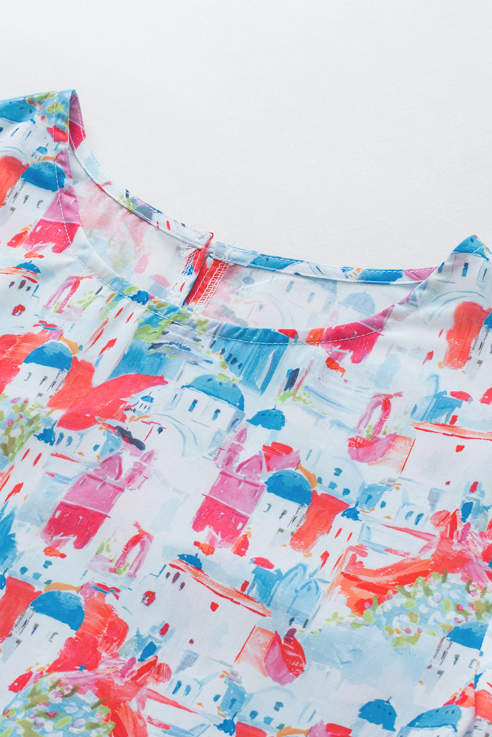 Himmelblaues Babydoll-Oberteil von Parisian Avenue