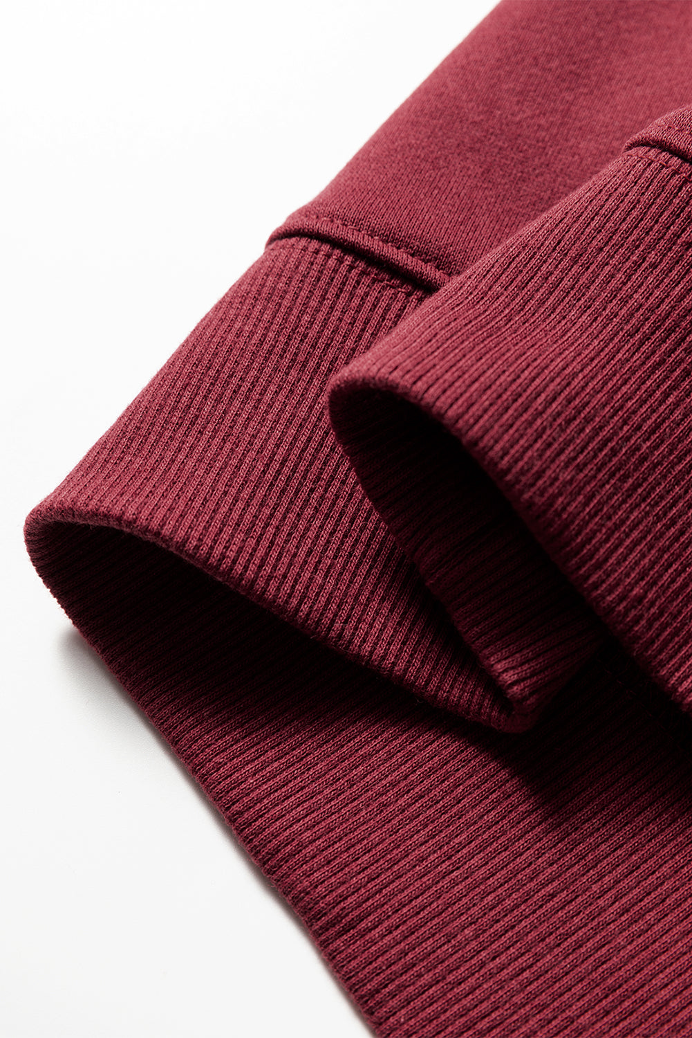 Red Dahlia Varsity Striped Detail Drop Shoulder Oversized Sweatshirt