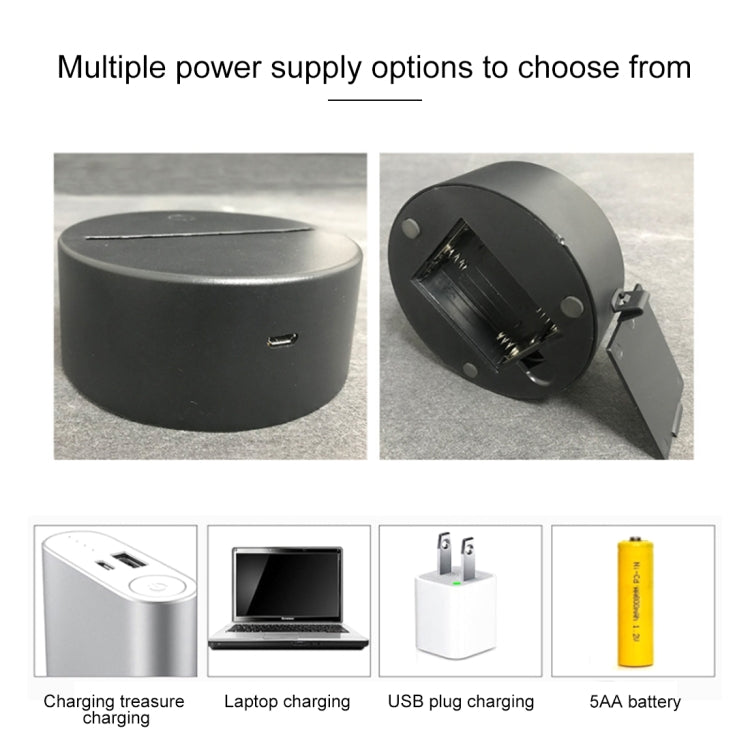 Crack Base Musikinstrumentenserie Kreatives 3D-buntes LED-Dekorationsnachtlicht, Fernbedienungsversion, YQ02