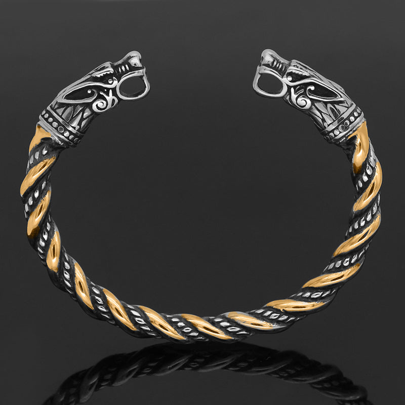 Retro Doppelköpfiges Drachenarmband für Männer