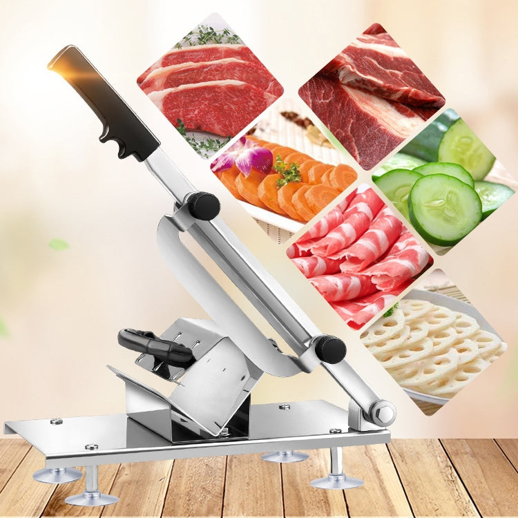 Legierter Edelstahl-Haushaltshandbuch Dicke einstellbar Fleisch Gemüse Slicer Fleischschneidemaschine, Fleischschneidemaschine