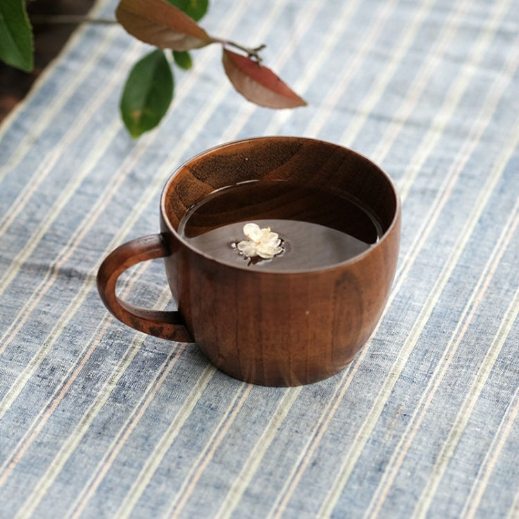 Mini-Retro-Handgemachtes Holz-Kaffee-Tee-Saft-Wasserbecher-Frühstücks-Bier-Milch-Trinkgeschirr mit Griff, Milch-Trinkgeschirr mit Griff