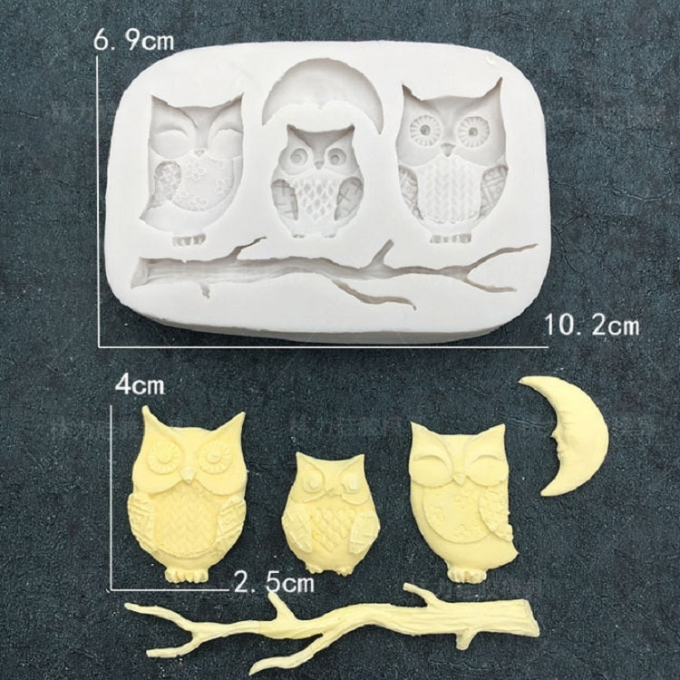 Eulen-Fondant-Form, Kuchendekoration, DIY-Trockenpais, Schokoladen-Silikonform, Eulenform