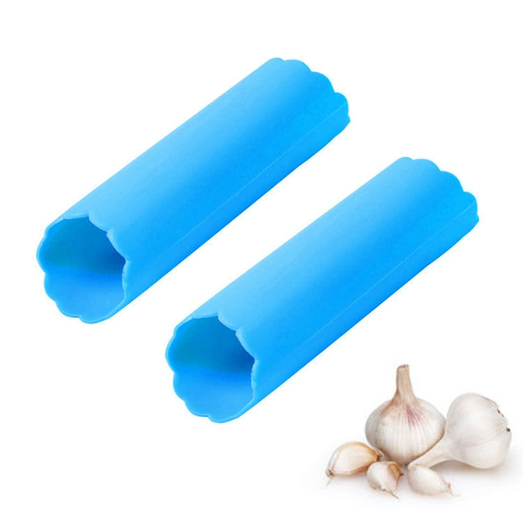 2 PCS Küchenschäler Knoblauchpresse Knoblauchschäler verletzt die Hand nicht Silikon Knoblauchschäler, Grün, Rot, Blau