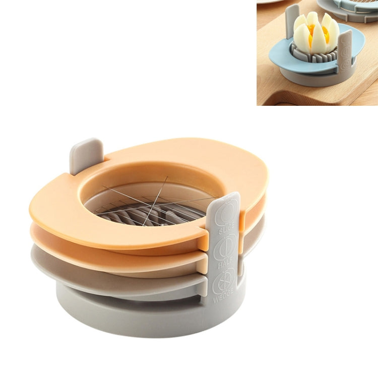3 in 1 Multifunctional Egg Cutter Half-cut Egg Tool, Colorful, Orange