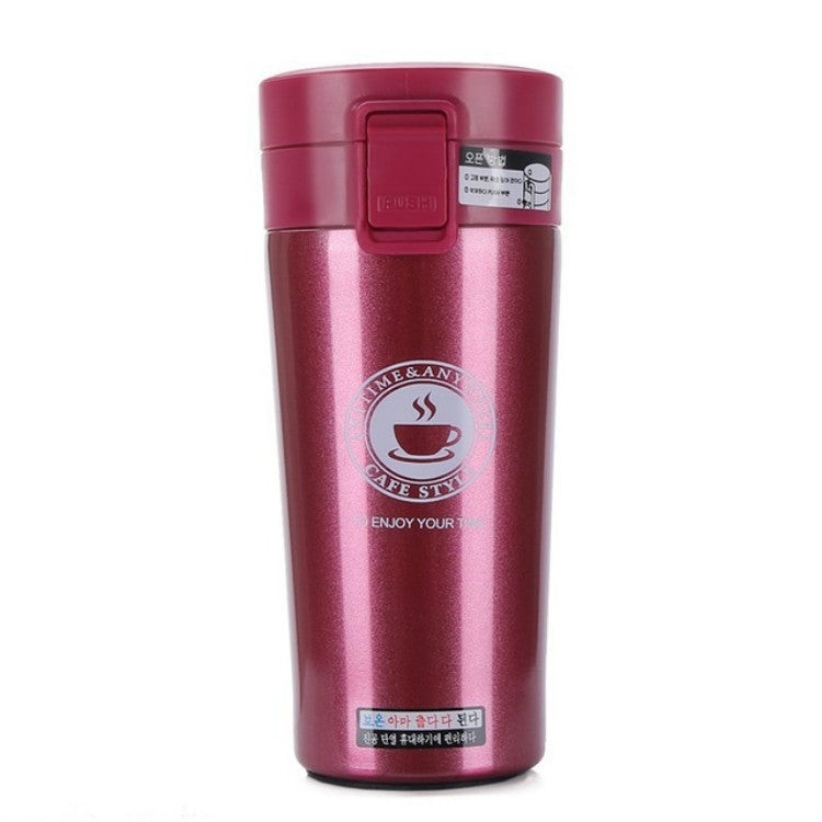 Doppelwandige Edelstahl-Isolierflaschen, 380 ml, Thermobecher fürs Auto, Kaffee, Tee, Reisebecher, Thermoflasche (380 ml)