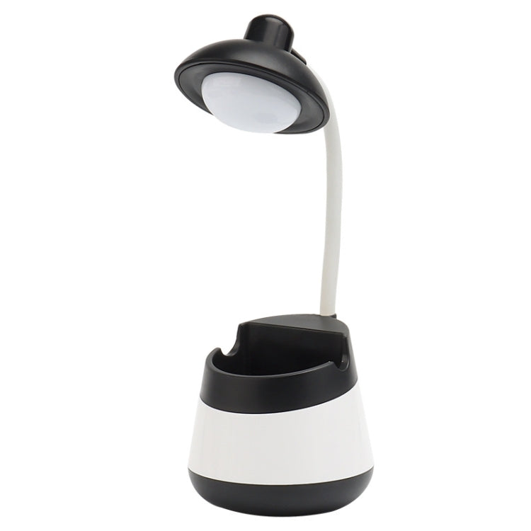 USB-Lade-LED-Schreibtischlampe mit Augenschutz, Stifthalter und Telefonhalter