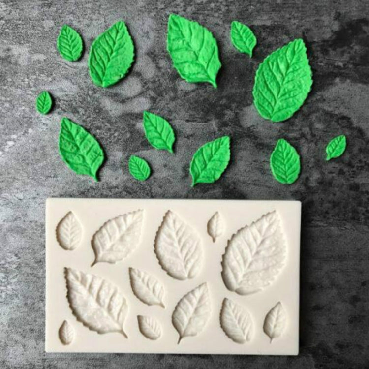 2PCS Sugarcraft Blatt Silikon Fondant Form Kuchen Dekorieren Werkzeuge Schokolade Backform, Blatt Form
