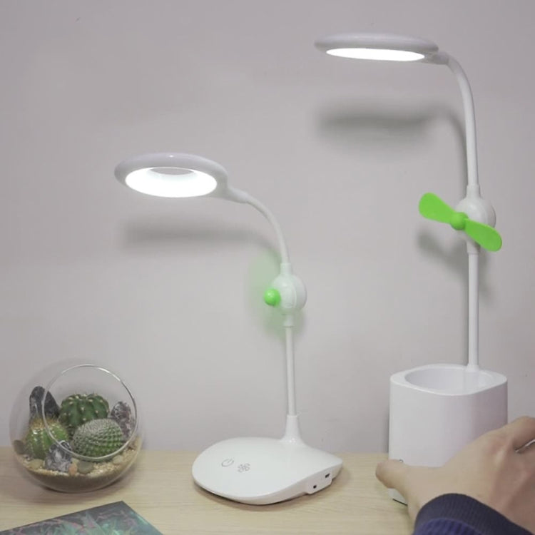 WS-8010 LED Fan Desk Lamp Bedside Desk USB Folding Desk Lamp, Water Drop, Ring, Pen Holder White Fan Blade, Pen Holder Yellow Fan Blade, Pen Holder Blue Fan Blade, Pen Holder Green Fan Blade