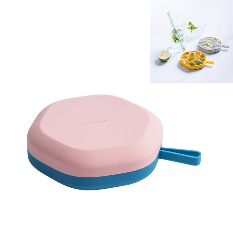 DIY Kreative sechseckige Eiswürfelform-Aufbewahrungsbox. DIY Selbstgemachte Eiswürfelschale, sechseckig (weiß), sechseckig (rot blau).