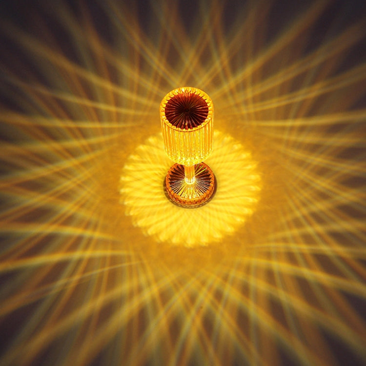 Tischlampe mit Touch-Diamantkristall und USB-Aufladung, Aufladen über USB (RGB mit Fernbedienung, 16 Farben)