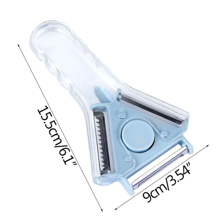 2 PCS 3 in 1 Schäler Gemüse und Obst Schäler, Rosa, Grün, Blau