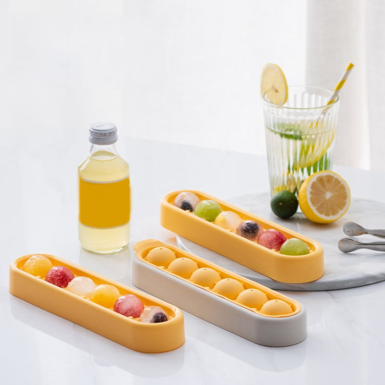 Selbstgemachte Silikonform zur Aufbewahrung von schnellgefrorenen Eiswürfeln, Gelbgrün, Graugelb
