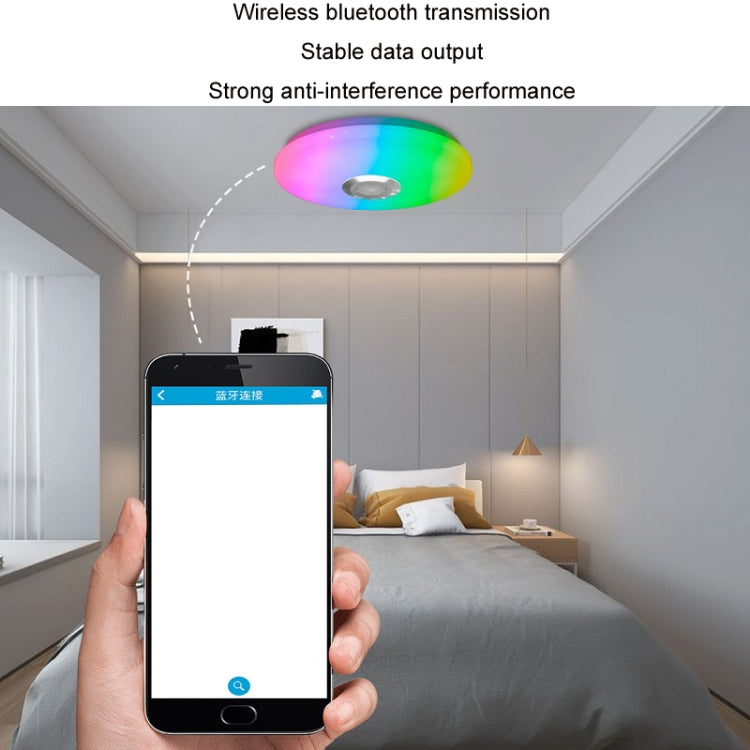 Fernbedienung Bluetooth LED Deckenleuchte RGB Musik Rhythmus Farbwechsel Lampe, 26cm, 33cm