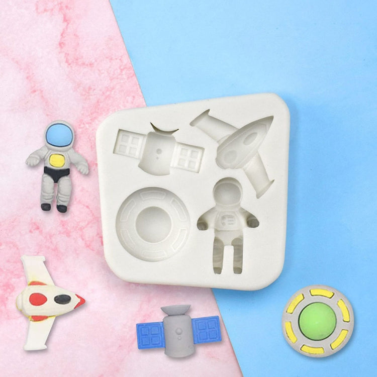 Astronaut Planet Rakete Silikon Fondant Schokoladenform Kuchen Dekorieren Zubehör Werkzeuge