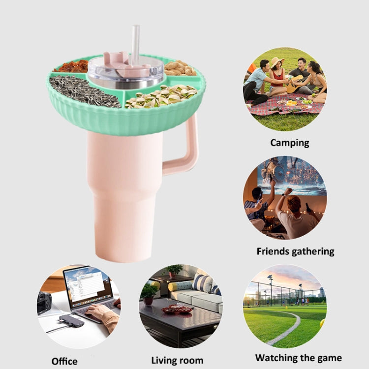 Für Stanley Quencher 40oz Tumbler mit Griff Snack Tray Silikon wiederverwendbare Snack Container