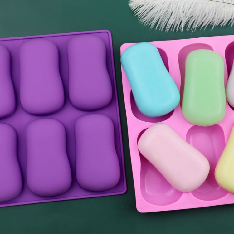 6 Grids Handgemachte Aromatherapie Seife Mould Backen DIY Silikon Formen, 6 Grids Seife Mould
