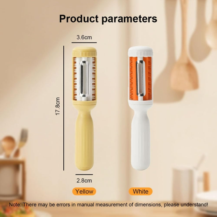 2 in 1 Schäler mit Reinigungsbürste Haushalts-Obst-Kartoffel-Gemüseschäler