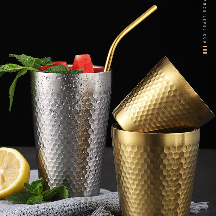 Hammerbecher aus Edelstahl 304, verdickte doppelschichtige Restaurant-Teetassen, 175 ml, 260 ml, 300 ml, 350 ml, 450 ml