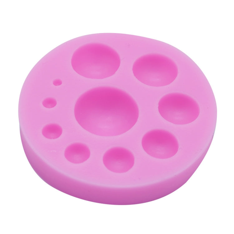 Runde Silikon-Fondant-Kuchenform, DIY-Backdekoration, Schokoladenwerkzeug, rundes Silikon (grau), rundes Silikon (pink)