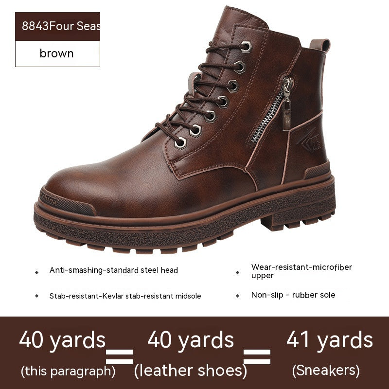 High-Top Anti-Impact Protective Shoes - Durable Labor Protection Footwear