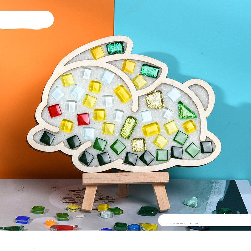 Mosaic Magic Handmade Rabbit Decorations for a Whimsical Touch