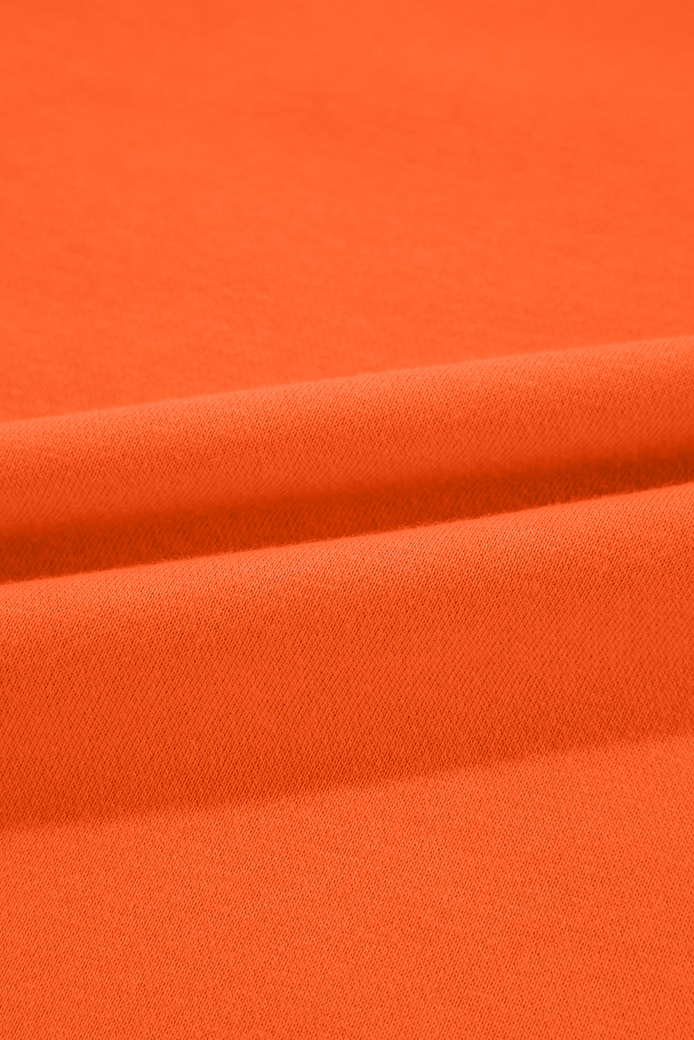 Orangefarbenes, einfarbiges, klassisches Sweatshirt mit Rundhalsausschnitt