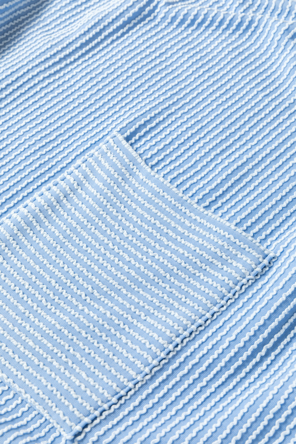Myosotis – Geripptes, strukturiertes Langarm-T-Shirt in Übergröße