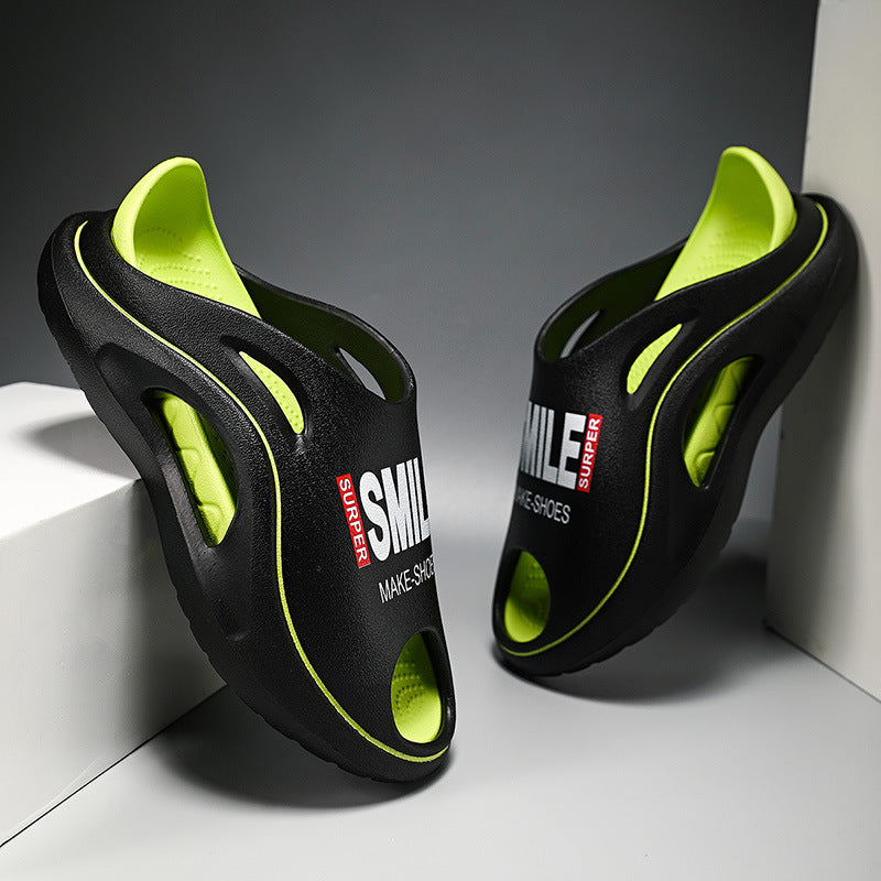 Paar Strand Fischmaul Weiche Dicke Unterseite Erhöhte Outdoor-Sandalen