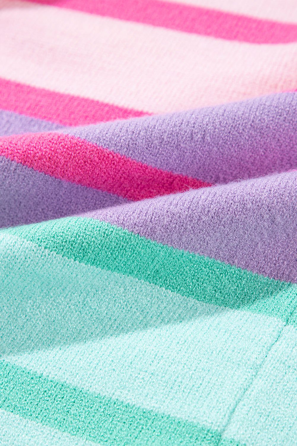 Mehrfarbiger, lässiger Pullover mit Farbverlauf und geripptem Rand
