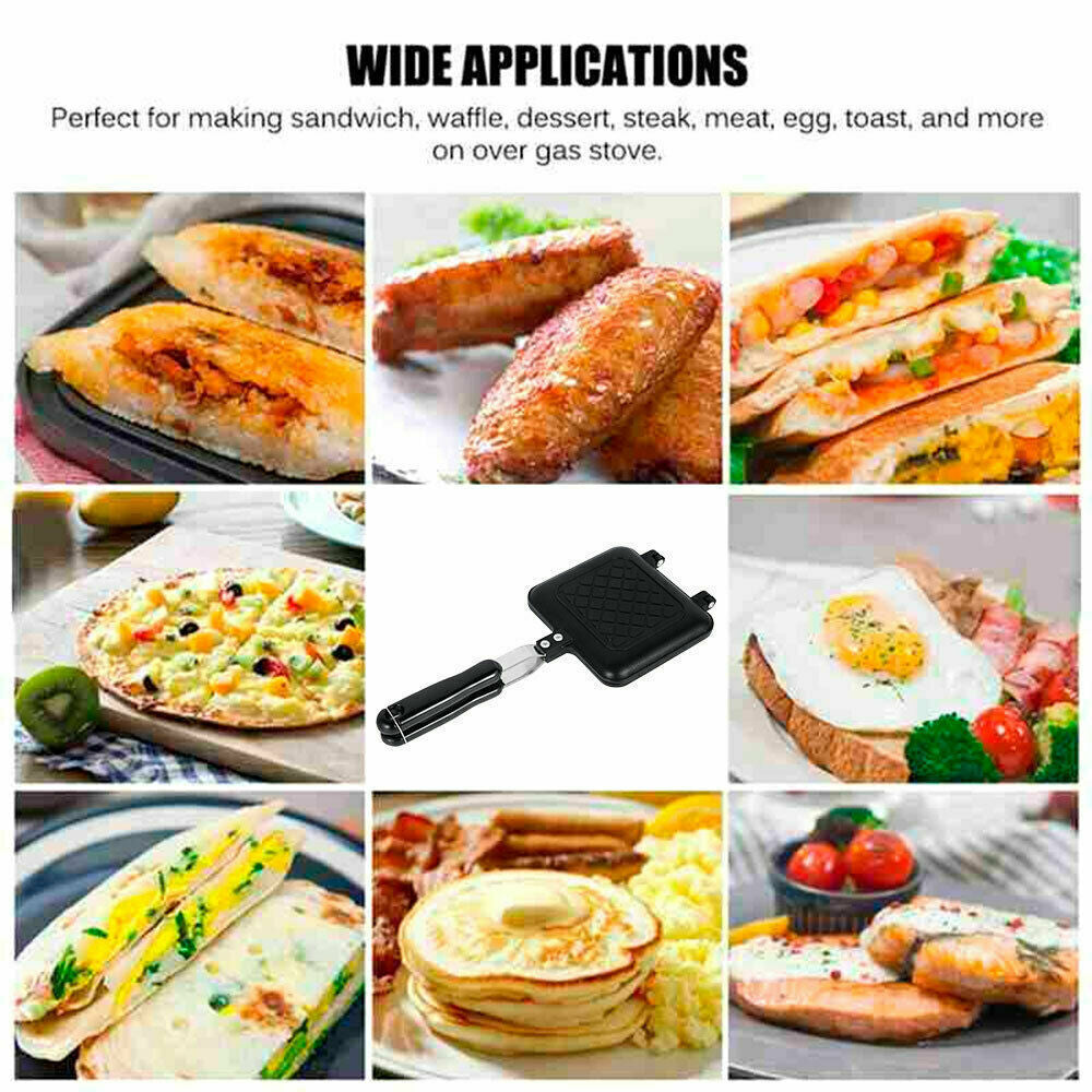 Sandwich Toastie Maker Toaster Maschine Frühstück Antihaft Camping Herd Toaster
