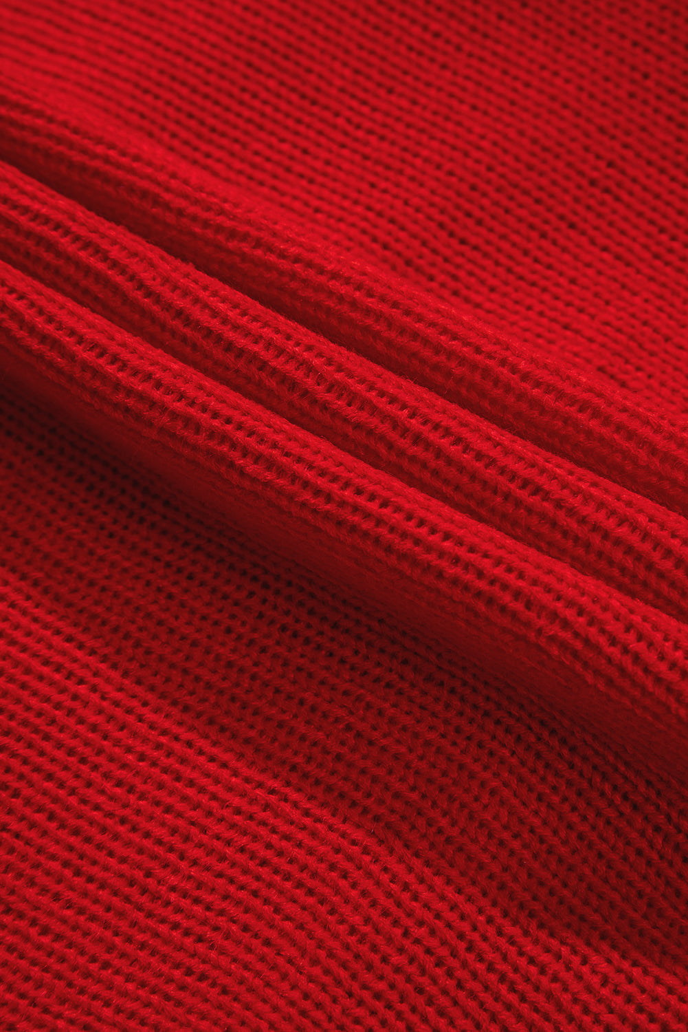 Racing Red Valentine Love Letter bestickter Pullover mit Stehkragen