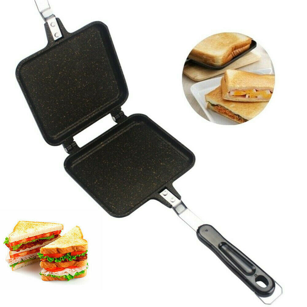 Sandwich Toastie Maker Toaster Maschine Frühstück Antihaft Camping Herd Toaster