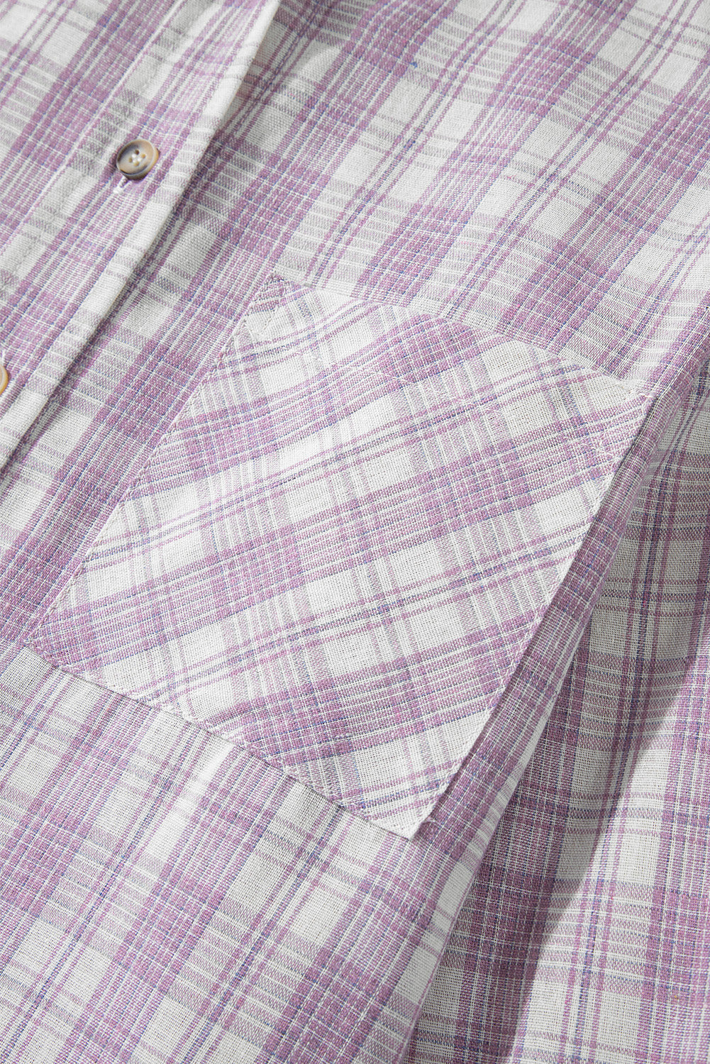 Locker geschnittene Shacket mit Kapuze und Karomuster in Rosa