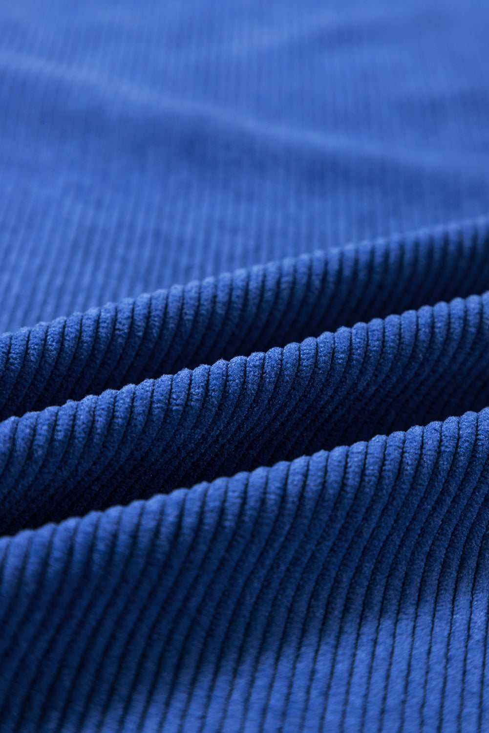 Dunkelblaues Oversize-Sweatshirt aus geripptem Cord