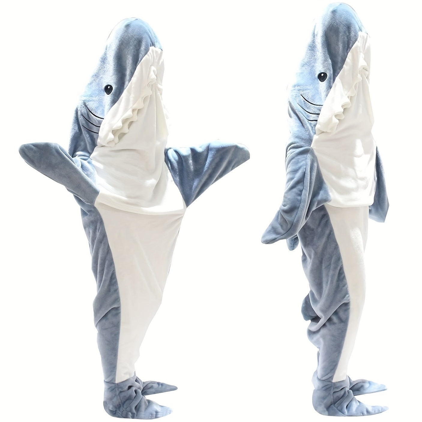 Adult Shark Onesie Blanket: Super Soft Cosy Flannel