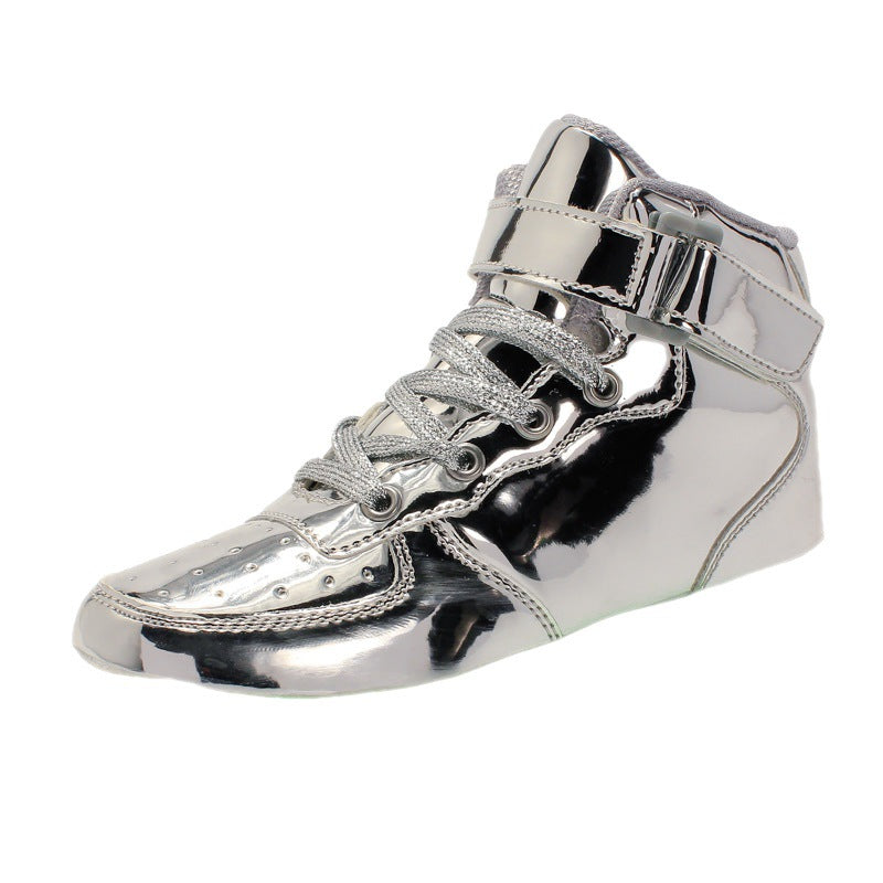 Children's Luminous Velcro Casual High-Top Charging Light Up Shoes