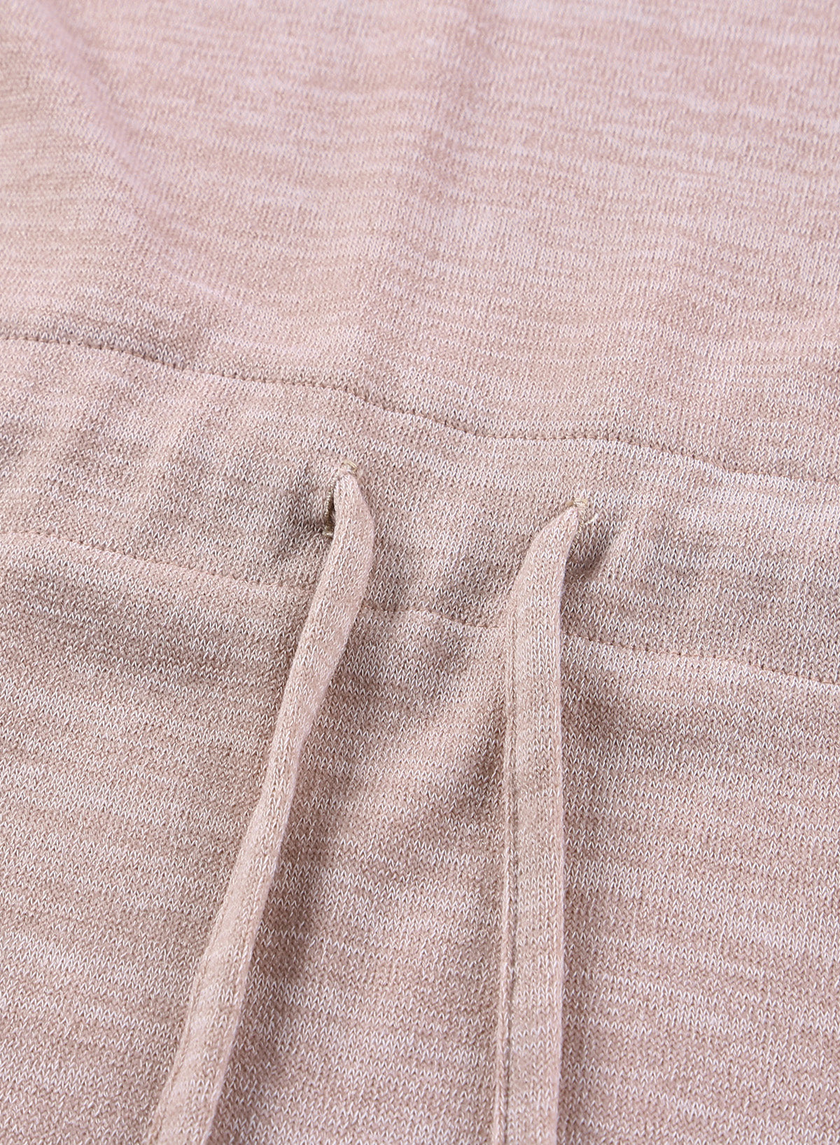Rosa Tunika-Strickjacke mit offener Vorderseite und Taschen