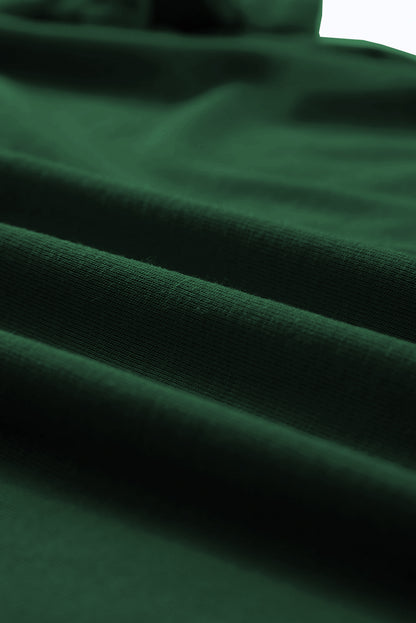 Grünes, lässiges, schlichtes T-Shirt mit Rundhalsausschnitt