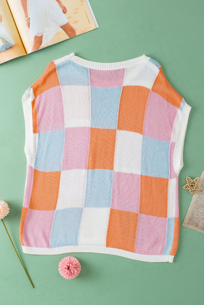 Pullover mit Flügelärmeln und Farbblockdesign in Grapefruitorange